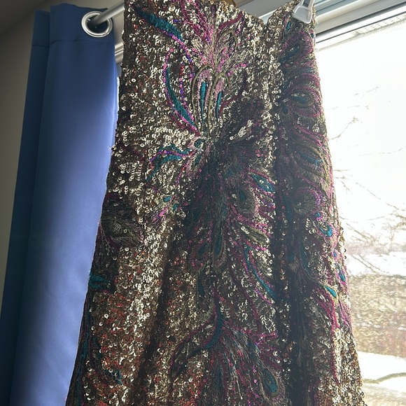 Panoply full Sequenced peacock dress - Picture 4 of 12